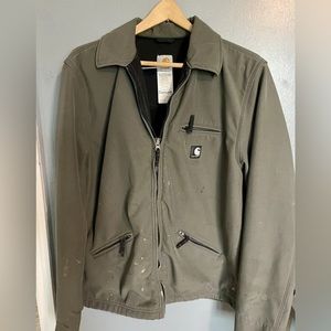 SIZE Large Tall Carhartt J192 Soft-Shell Detroit Utility‎ Jacket Olive
